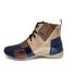 Bota Feminina Ortopédica de Couro Legítimo e Palmilha Gel - Azul (AL 001)