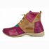 Bota Ortopédica Feminina Couro Legítimo e Palmilha Gel - Violeta/Caramelo (AL 001)