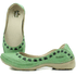 Sapatilha Feminina em Couro Legítimo e Palmilha Gel - Pistache - Verde - Sola Off (AL017)