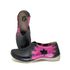 Tênis Feminino de Couro Legítimo e Palmilha Gel - Preto/Pink (AL 026)