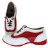 Tênis AL 033 Branco - Vermelho em couro com palmilha em GEL