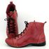 Bota Ortopédica Feminina Couro Legítimo com Palmilha Gel - Vermelho (AL 034)