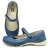 Sapatilha Ortopédica de Couro Legítimo Bicolor Azul - Palmilha Gel (AL 049)