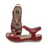 Sandália Feminina Ortopédica de Couro Legítimo e Palmilha Gel - Vermelho (BE 004)