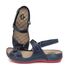 Sandália Feminina Ortopédica de Couro Legítimo e Palmilha Gel - Azul (BE 006)