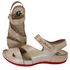 Sandália Feminina de Couro Legítimo e Palmilha Gel - Off White (BE 007)