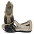 Sapatilha BE 012 Off White - Preto 100% em couro palmilha Gel