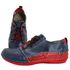 Tênis Feminino Confortável de Cano Médio em Couro - Azul/Vermelho (BE 014)
