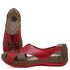 Sandália Feminina Ortopédica de Couro Legítimo e Palmilha Gel - Castanho/Vermelho (BE 015)