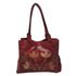 Bolsa BG 002 FLOR VERMELHO 100% em couro