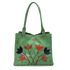 Bolsa BG 002 FLOR Pistache 100% em couro