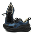 Tênis Feminino em Couro Legítimo com Palmilha em Gel - Azul - Preto - Sola Preta (CAF002)