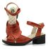 Sandália de Salto Feminina em Couro Legítimo com Palmilha Gel - Coral (BR 045)