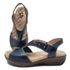 Sandália Anatomica Feminina de Couro Legítimo e Palmilha Gel - Azul (MA 013)