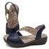 Sandália Feminina Anatômica de Couro Legítimo e Palmilha Gel - Azul (MA 013)
