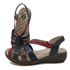 Sandália Feminina Anatômica de Couro Legítimo e Palmilha Gel - Verde/Vermelho (MA 014)