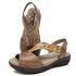 Sandália Feminina Anatomica de Couro Legítimo e Palmilha Gel - Caramelo/Amarelo (MA 013)