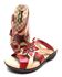 Sandália Feminina Anatomica de Couro Legítimo e Palmilha Gel - Vermelho/Tabaco (MA 010)
