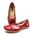 Sapatilha CR 006 VERMELHO 100% em couro com palmilha em GEL