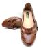 Sapatilha CR 006 CASTANHO 100% em couro com palmilha em GEL