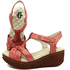 Sandália Anabela Feminina de Couro Legítimo com Palmilha Gel - Rose (NI035)