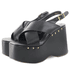 Sandália Feminino Anabela Plataforma 182178 Floter Preto
