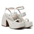 Sandália Feminina Anabela Alta Em Napa Off White 183180