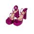 Sandália Feminina Meia Pata Com Amarração 193011 Napa Metalizada Pink