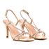 Sandália Feminina Salto Fino Em Ouro Light Com Strass 197010