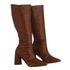 Bota Feminina Cano Longo Salto Triângulo 23020 Croco Whisky