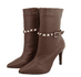 Bota Feminina Cano Médio 1793 Salto Fino Napa Santorini Cacau