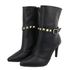 Bota Feminina Cano Médio 1793 Salto Fino Napa Preta