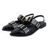 Sapatilha Slingback Rasteira Feminina Em Napa Verniz Preto 184202