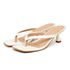 Tamanco De Dedo Salto Baixo Ref 5410 Croco Off White