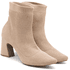 Bota Cano Baixo Salto Grosso Meia 184000 Nude