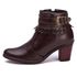 Bota Coturno Feminino Couro Legitimo Café- REF: 6804 