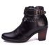 Bota Coturno Feminino Couro Legitimo Preto- REF: 6804