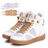 Tênis Sneaker Couro Legitimo Branco - REF: 10100 Ocre