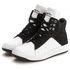 Tênis Sneaker Couro Legitimo Branco/Preto - REF: 20100 Street