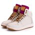 Tênis Sneaker Couro Legitimo Off-White/Roxo- REF: 20300 Street