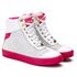 Tênis Sneaker Couro Sintético Branco/Rosa - REF: 60120 Drylex