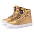 Tênis Sneaker Couro Legitimo Dourado - REF: 60130