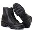 Coturno Zíper Feminino Couro Legitimo Preto - REF: 3001