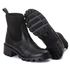 Coturno Elásticos Cano Médio Feminino Couro Legitimo Preto - REF: 3003