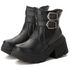 Bota Coturno Chelsea Feminina Couro Legitimo Preto - REF: 6731