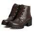 Bota Coturno Feminino Couro Legitimo Café - REF: 6744