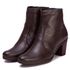 Bota Coturno Feminino Couro Legitimo Café - REF: 6807