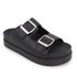  Papete Flatform Fivela Dupla Preto Manoela 