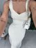 Vestido Isa acetinado nude
