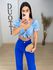 Cropped laise azul